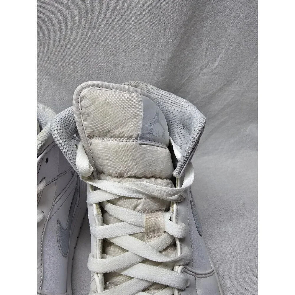 NIKE Jordan 1 high White Pure Platinum High Tops Mens Size 12 554724-108 - Picture 6 of 16